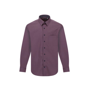 Leo Chevalier 100% Cotton Non-Iron Red with Navy Print Shirt
