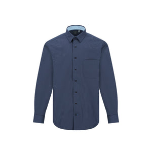 Leo Chevalier 100% Cotton Non-Iron Blue Shapes Print Shirt