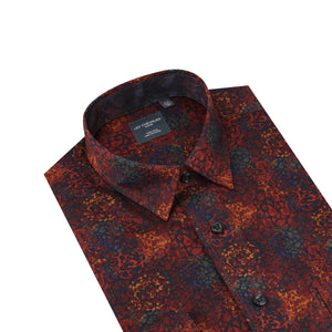 Leo Chevalier 100% Cotton Non-Iron Autumn Multi Print Shirt