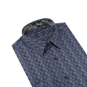 Leo Chevalier 100% Cotton Non-Iron Squared Stripe Shirt