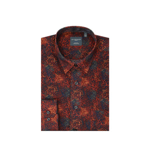 Leo Chevalier 100% Cotton Non-Iron Autumn Multi Print Shirt
