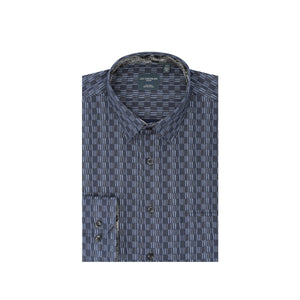 Leo Chevalier 100% Cotton Non-Iron Squared Stripe Shirt