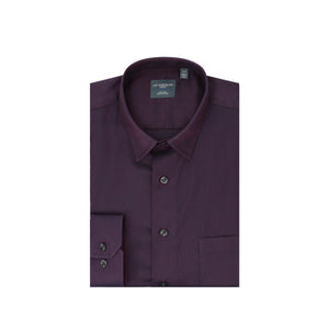 Leo Chevalier 100% Cotton Non-Iron Wine Pattern Shirt