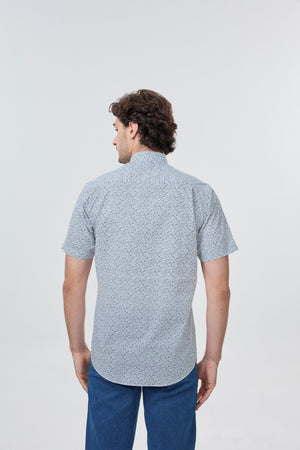 Chemise sans repassage Leo Chevalier Grey Forest