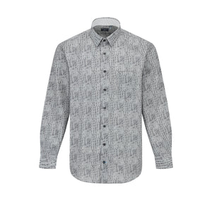 Leo Chevalier 100% Cotton Non-Iron  Hazy Circle Print Shirt