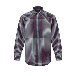 Leo Chevalier 100% Cotton Non-Iron Checkered Shirt