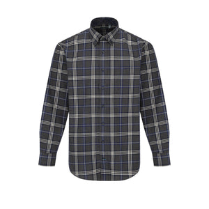 Leo Chevalier Grey Checkered Non Iron Shirt
