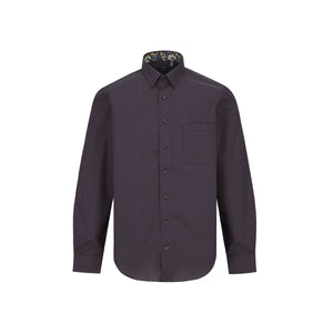 Leo Chevalier Maroon Dot Printed Non Iron Shirt