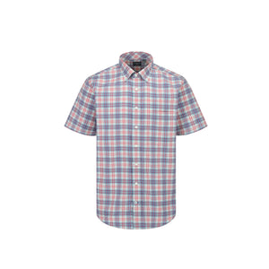 Leo Chevalier 100% Cotton Non Iron Multi Red Plaid