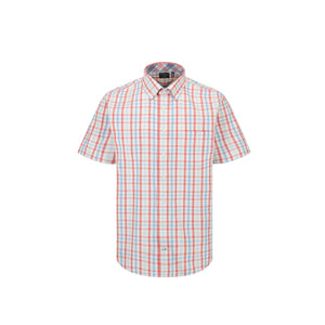 Leo Chevalier 100% Cotton Non Iron Red and Blue Checkered Shirt