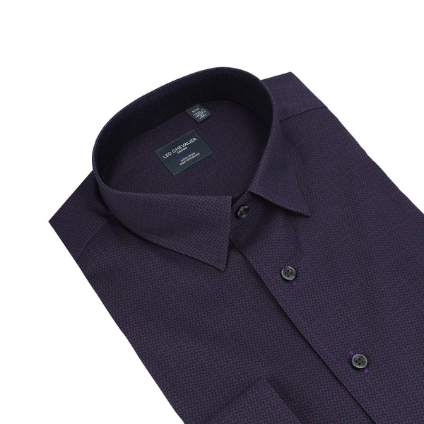 Leo Chevalier Purple Non Iron Shirt