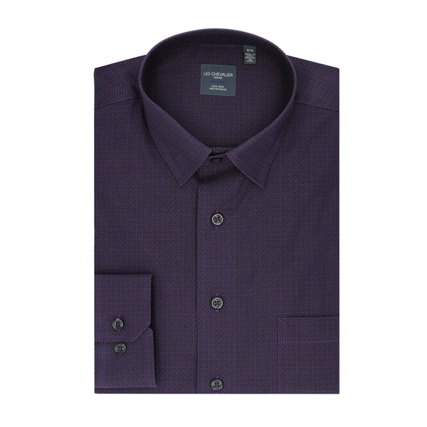 Leo Chevalier Purple Non Iron Shirt