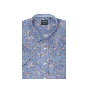 Leo Chevalier 100% Cotton Non Iron Faded Floral Print Shirt