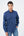 Chemise Leo Chevalier bleu marine à imprimé cercles et carrés, infroissable