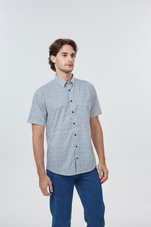 Chemise sans repassage Leo Chevalier Grey Forest