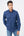 Chemise Leo Chevalier bleu marine à imprimé cercles et carrés, infroissable