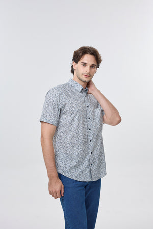 Chemise imprimée Leo Chevalier Multi Splatter infroissable