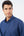 Chemise Leo Chevalier bleu marine à imprimé cercles et carrés, infroissable