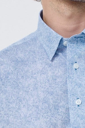 Chemise à manches courtes infroissable à imprimé nuage Leo Chevalier
