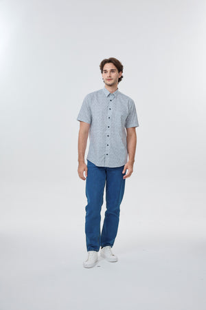 Chemise sans repassage Leo Chevalier Grey Forest