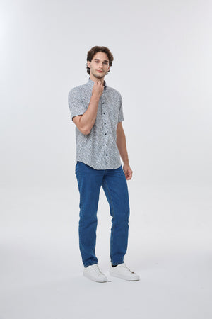 Chemise imprimée Leo Chevalier Multi Splatter infroissable