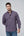 Multi Burgundy Leaf Print 100% Cotton Non-Iron Shirt