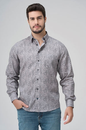 Leo Chevalier 100% Cotton Non-Iron  Hazy Circle Print Shirt