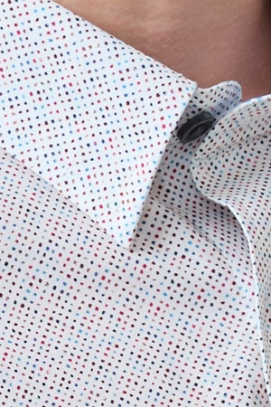 Chemise sans repassage à pois arc-en-ciel Leo Chevalier