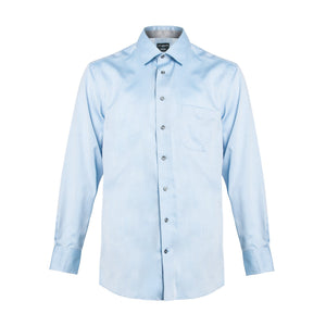 Leo Chevalier 100% Cotton Non-Iron Textured Dress Shirt