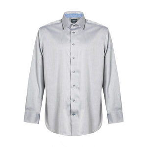 Leo Chevalier 100% Cotton Non-Iron Textured Dress Shirt