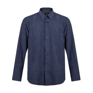 Chemise habillée Leo Chevalier 100 % micro polyester teinté en plumes
