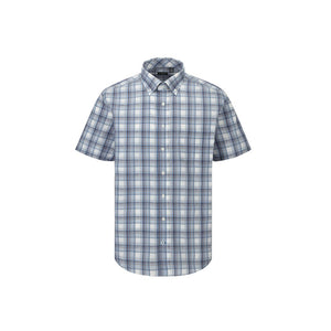 Leo Chevalier Blue and Beige Check Non Iron Shirt