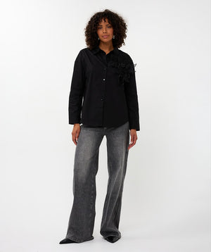 Chemisier EsQualo avec Grand Patch Fleur