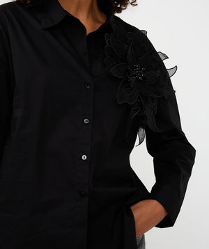 Chemisier EsQualo avec Grand Patch Fleur