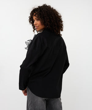 Chemisier EsQualo avec Grand Patch Fleur