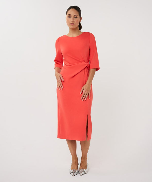 EsQualo Knot Detail Midi Dress