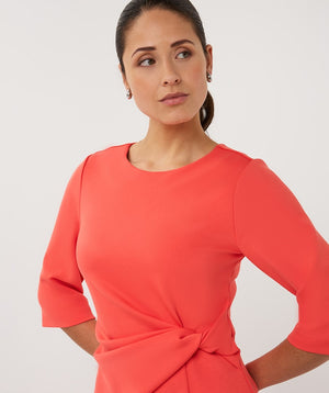 Robe midi EsQualo à détail nœud