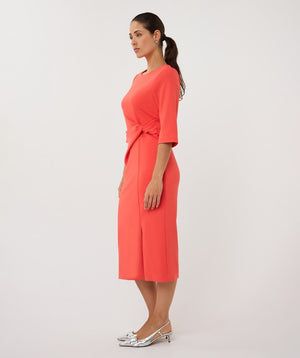 Robe midi EsQualo à détail nœud