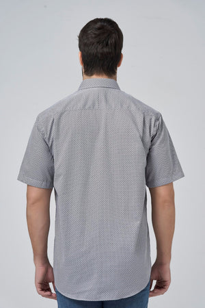 Leo Chevalier Geo Black Circle Print Non Iron Shirt