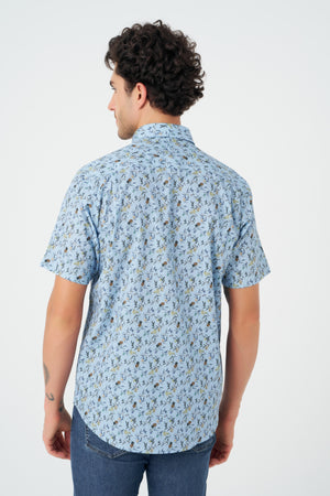 Leo Chevalier Jungle Sky Print Non-Iron Shirt