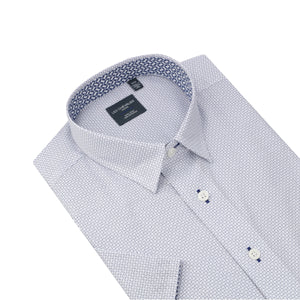 Leo Chevalier Mini Abstract Circle Print Non-Iron Shirt