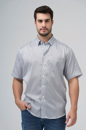 Leo Chevalier Neat Flower Print Non-Iron Shirt