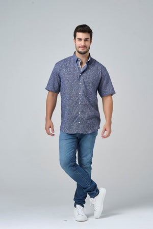 Leo Chevalier Non Iron Surfs Up Print Shirt
