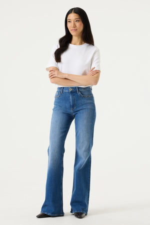 Garcia Isabella Ultra Flared High Waisted Jean 32" Lengh