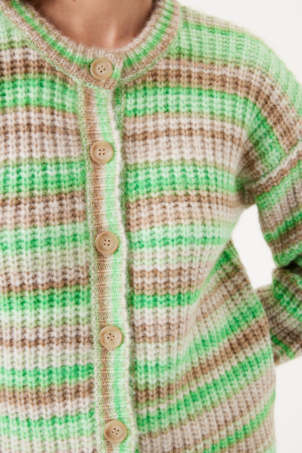 Cardigan tricoté boutonné sur le devant pour femme 