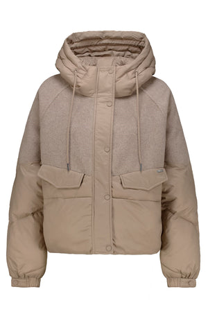 Garcia Short Brown Puffer with Contrast