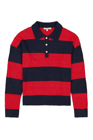 Garcia Red and Navy Polo Sweater