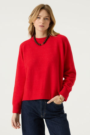Garcia Raglan Sleeve Red Sweater