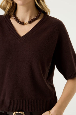 Garcia V-Neck Short Sleeve Sweater