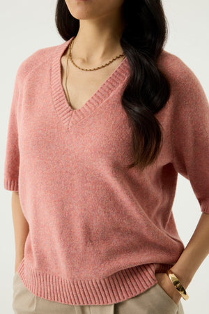 Garcia V-Neck Short Sleeve Sweater